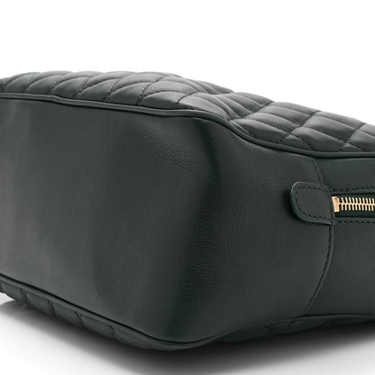 Chanel Calfskin Quilted CC Medium Vanity Case Green 10 of 10