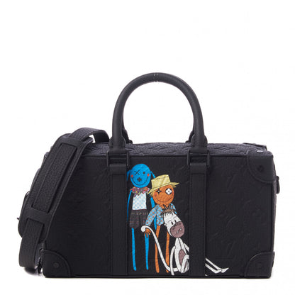 Louis Vuitton Taurillon Monogram Cartoon LV Friends Speedy Soft Trunk Black 1 of 8
