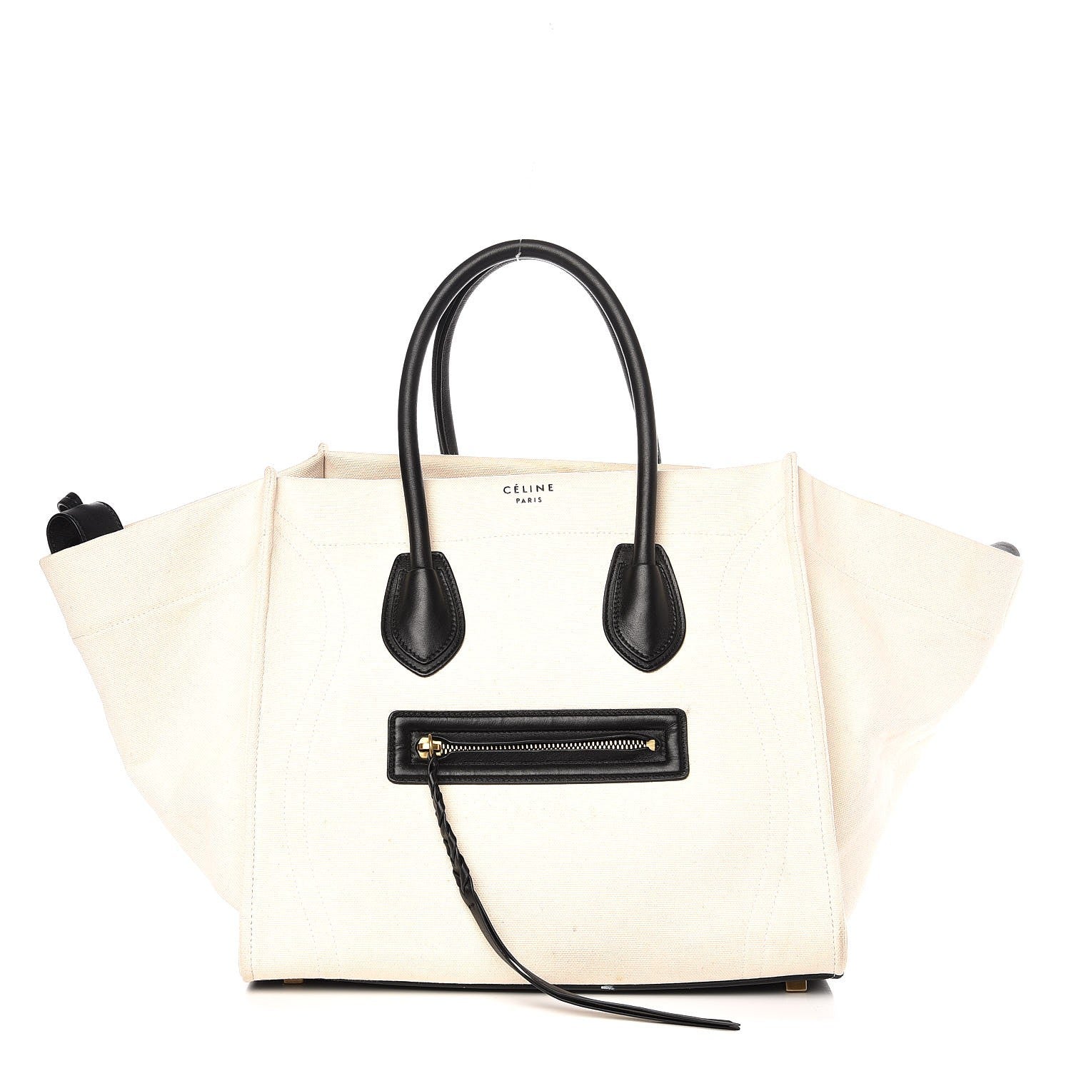 Celine Cotton Canvas Medium Phantom Luggage White 1 of 9