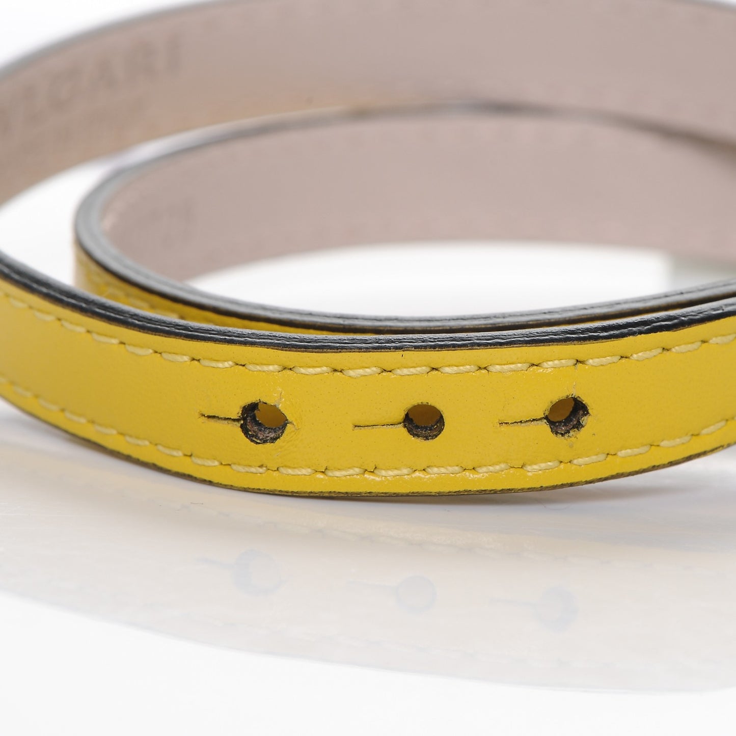 Calfskin Serpenti Forever Double Coil Bracelet M Citrine