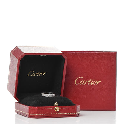 Cartier 18K White Gold Diamond LOVE Wedding Band Ring 51 5.75 4 of 4