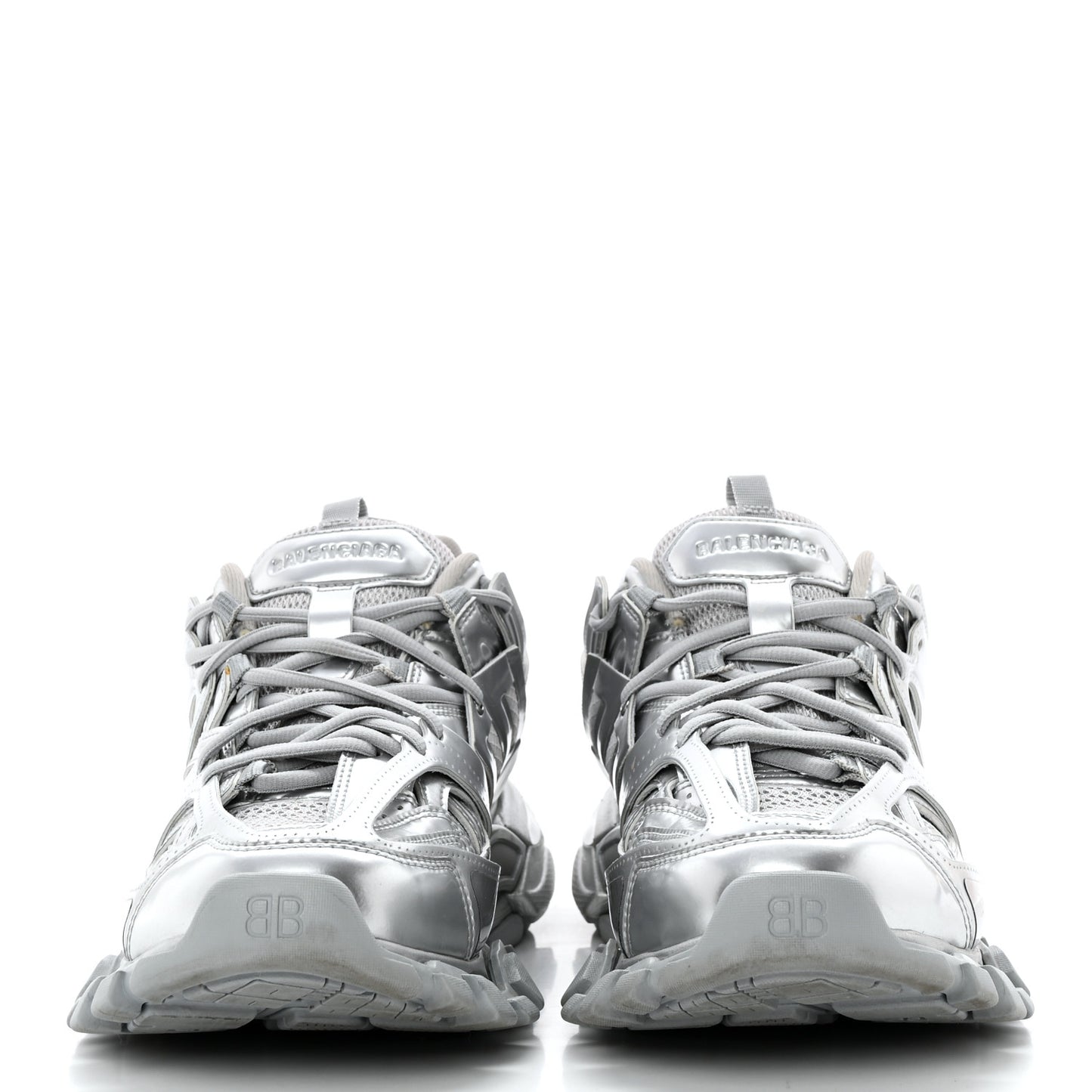 Mesh Nylon Mens Track Sneakers 40 Silver