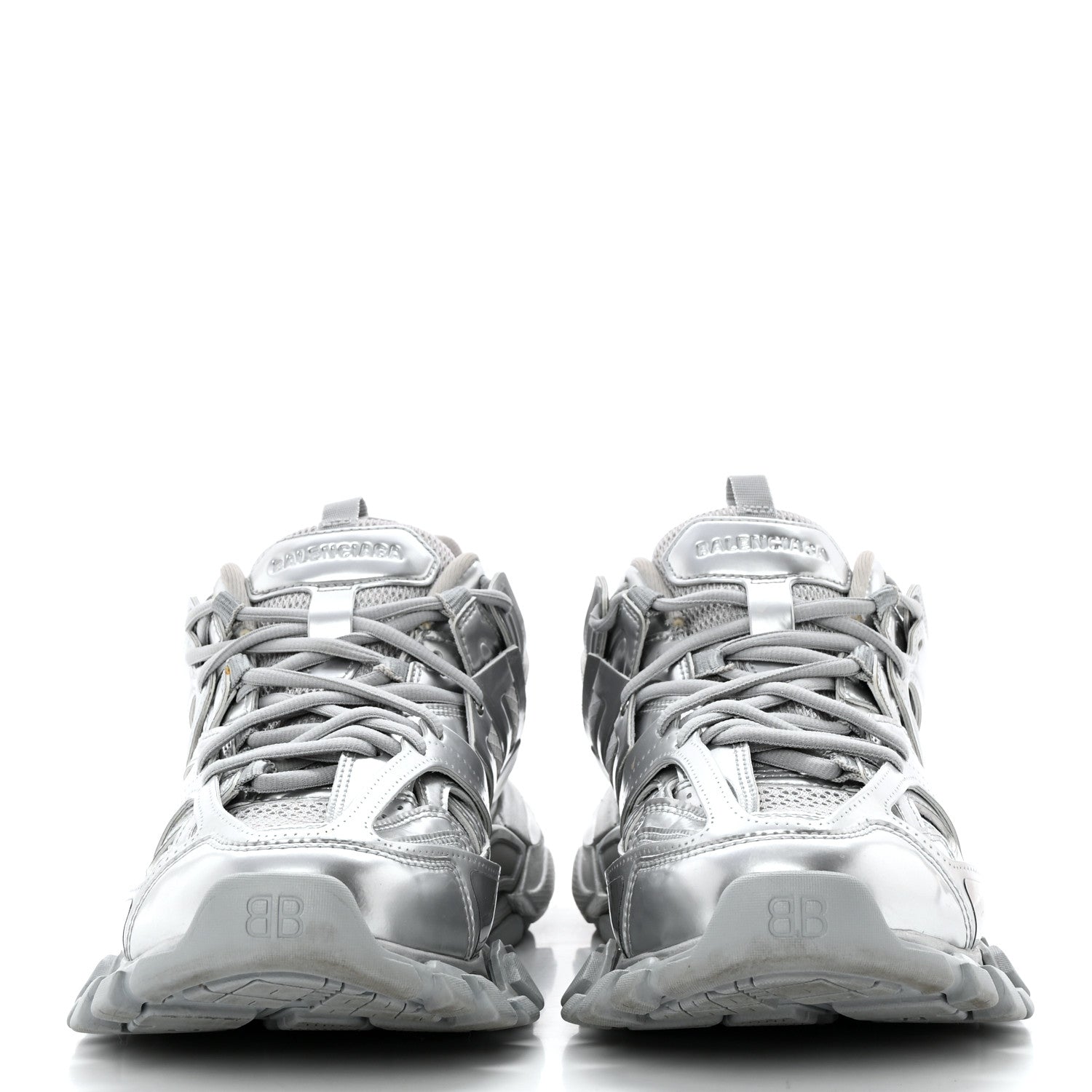 Balenciaga Mesh Nylon Mens Track Sneakers 40 Silver 2 of 13
