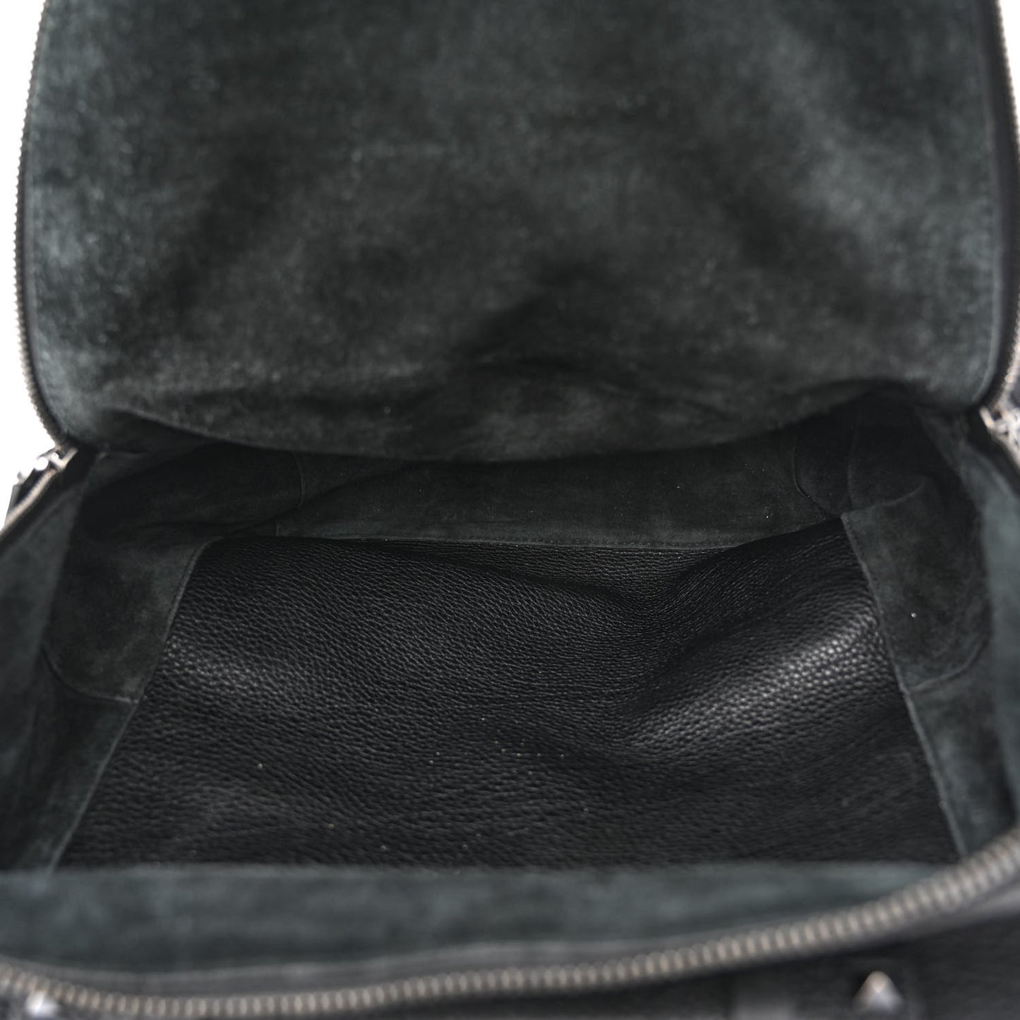 Grained Calfskin Rockstud Backpack Black