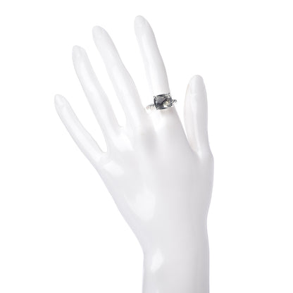 David Yurman Sterling Silver Prasiolite 10mm Cable Classics Ring 53 6.5 2 of 5