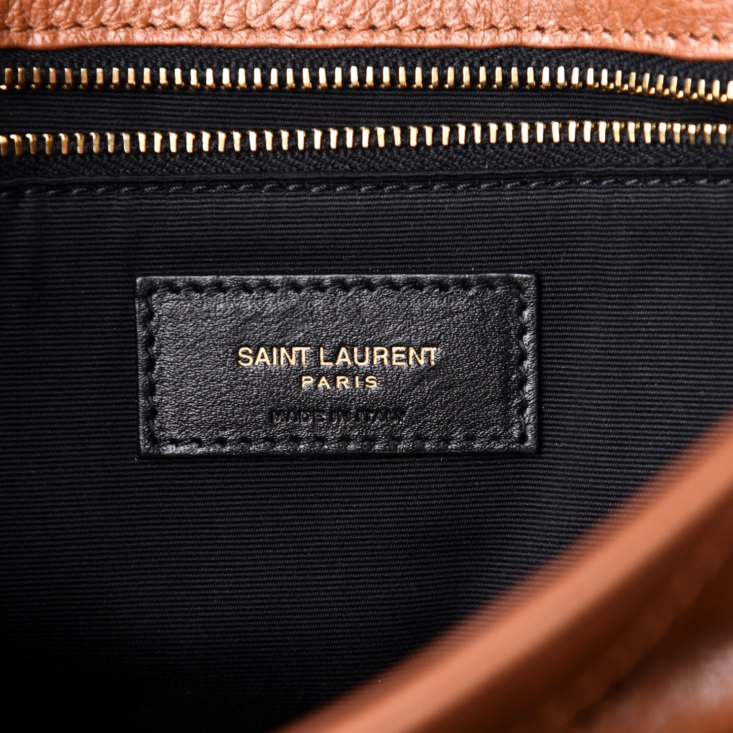 Crinkled Calfskin Matelasse Monogram Medium Niki Chain Satchel Caramel