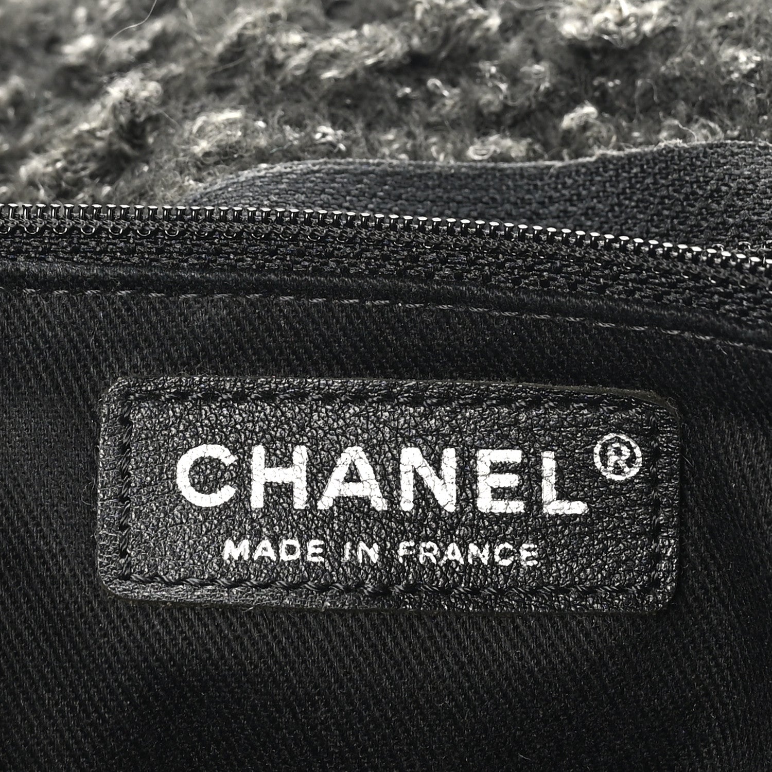 Chanel Tweed Maxi Single Flap Black Grey 6 of 11