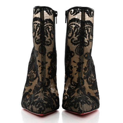 Christian Louboutin Lace Gipsybootie 100 Ankle Boots 38 Black 2 of 7