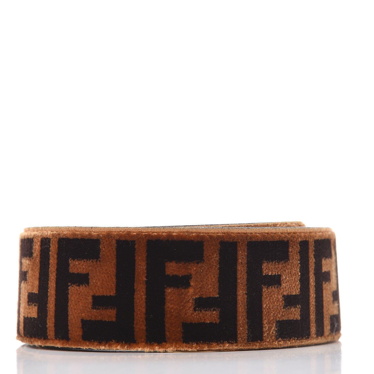 Fendi Velvet Tapestry FF Strap You Tobacco 2 of 10