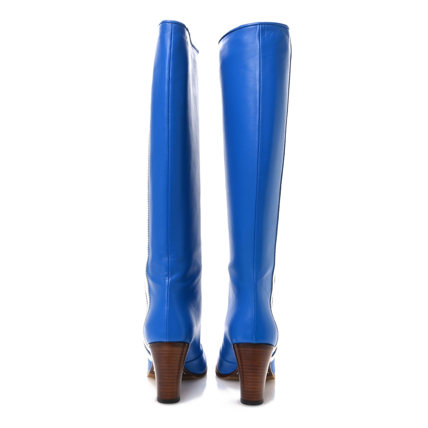Gucci X ADIDAS Calfskin Elizabeth Knee Boots 39 Blue 6 of 10