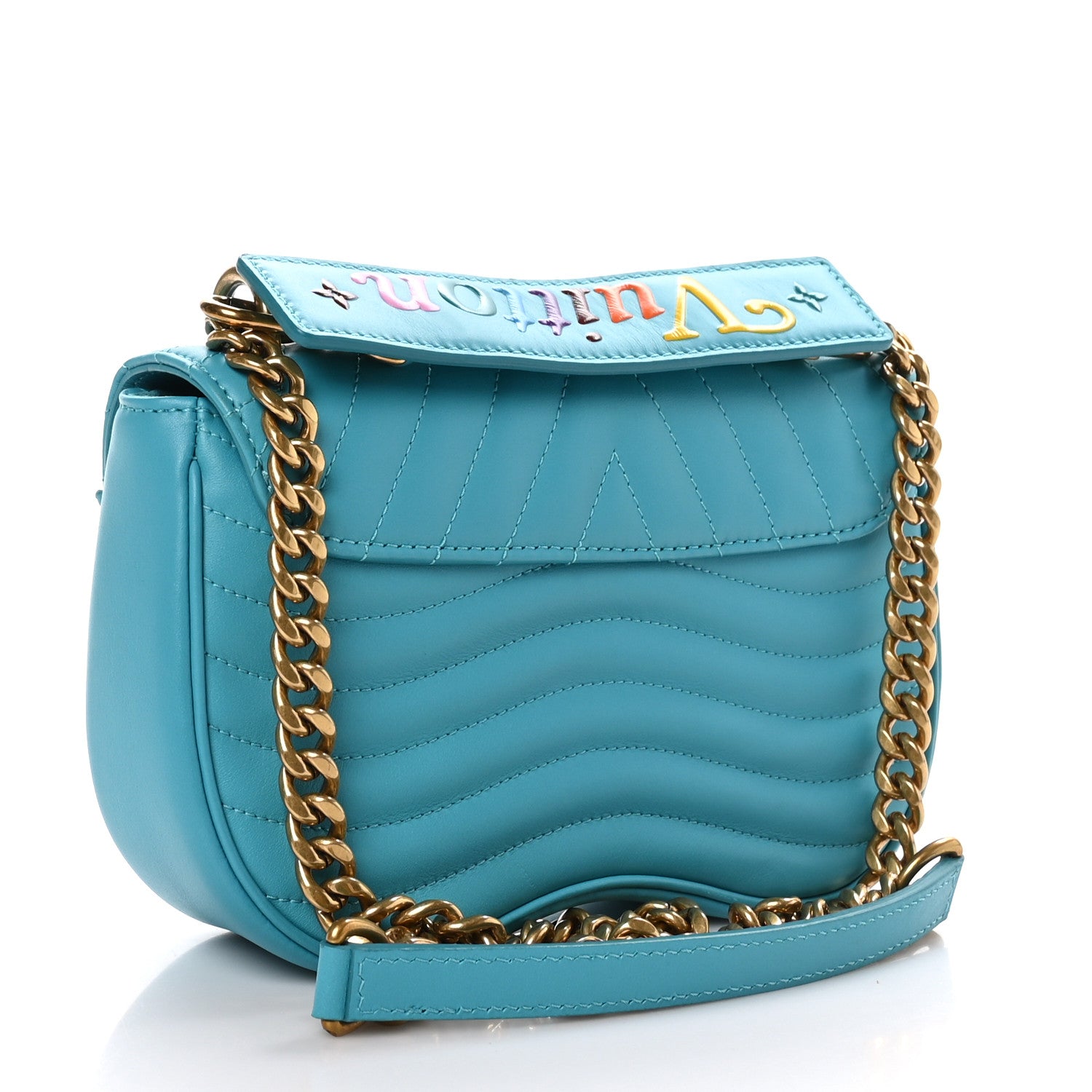 Louis Vuitton Calfskin New Wave Chain PM Malibu Green 3 of 9