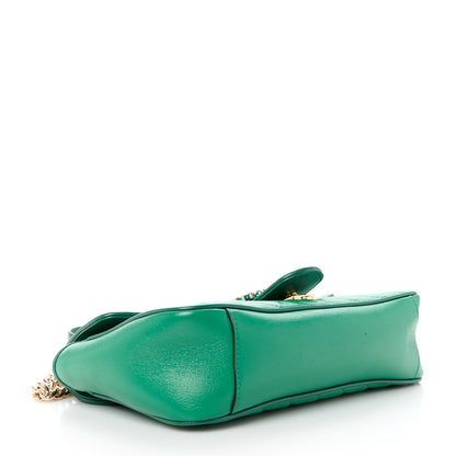 Gucci Azalea Calfskin Enamel Matelasse Diagonal Small Torchon GG Marmont Shoulder Bag New Shamarock Emerald 4 of 11