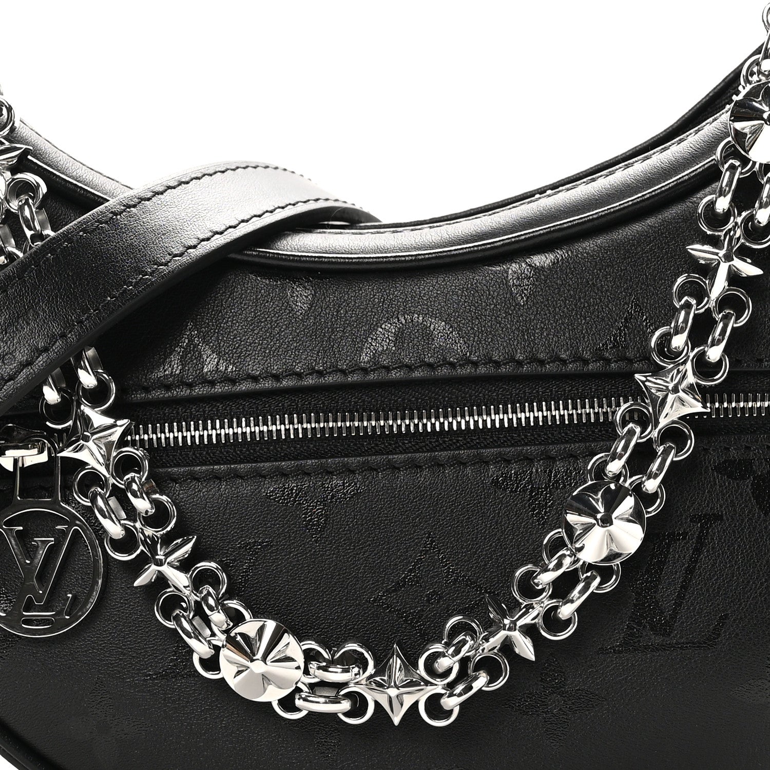 Louis Vuitton Calfskin Monogram Loop H27 Black 7 of 9