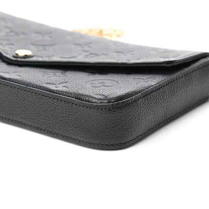 Louis Vuitton Empreinte Pochette Felicie Chain Wallet Black 12 of 13