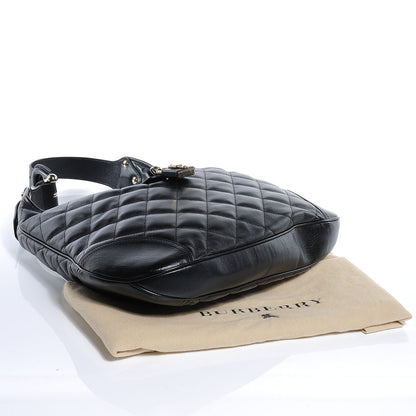 Burberry Leather Quilted Brook Hobo Black 4 of 8
