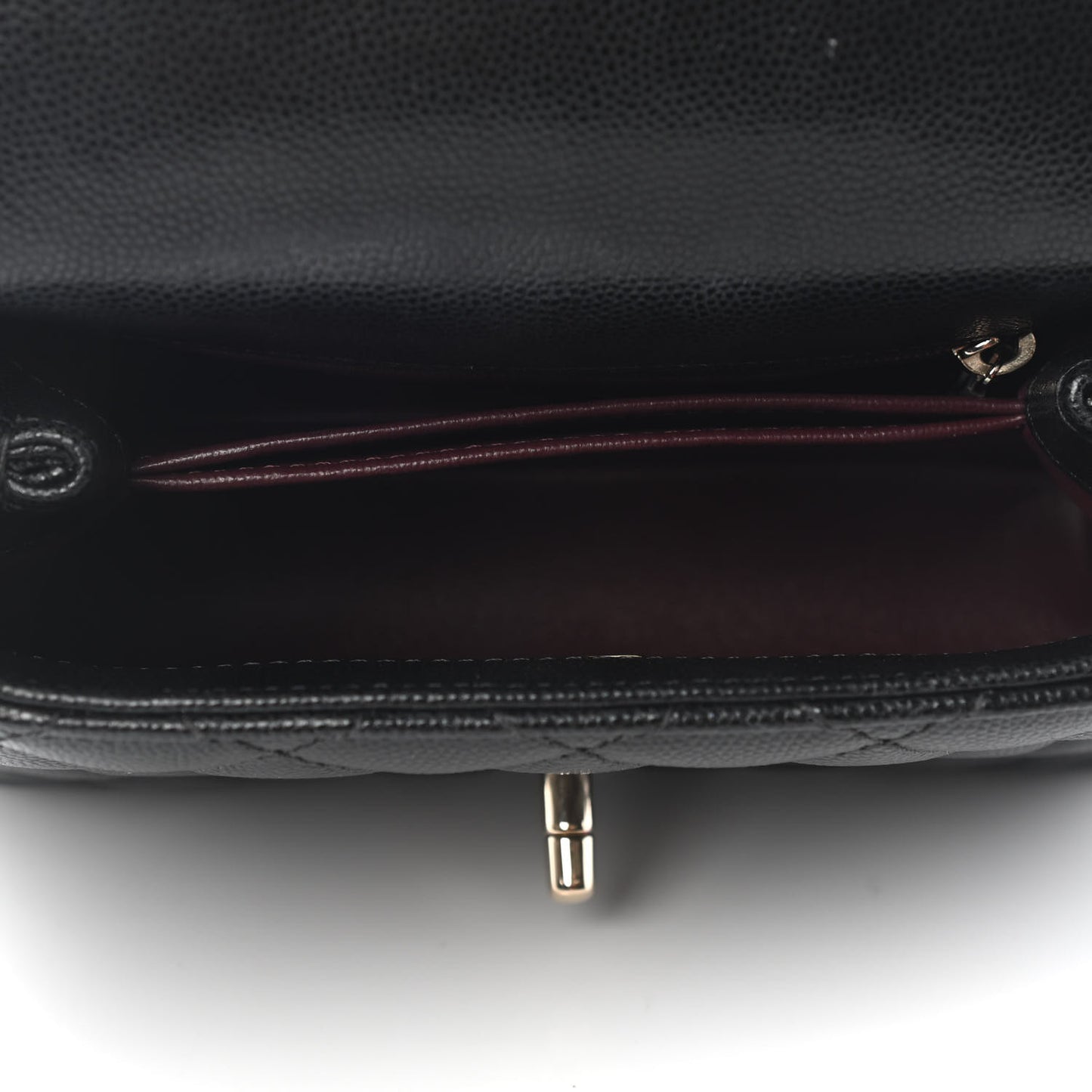 Caviar Quilted Extra Mini Coco Handle Flap Black