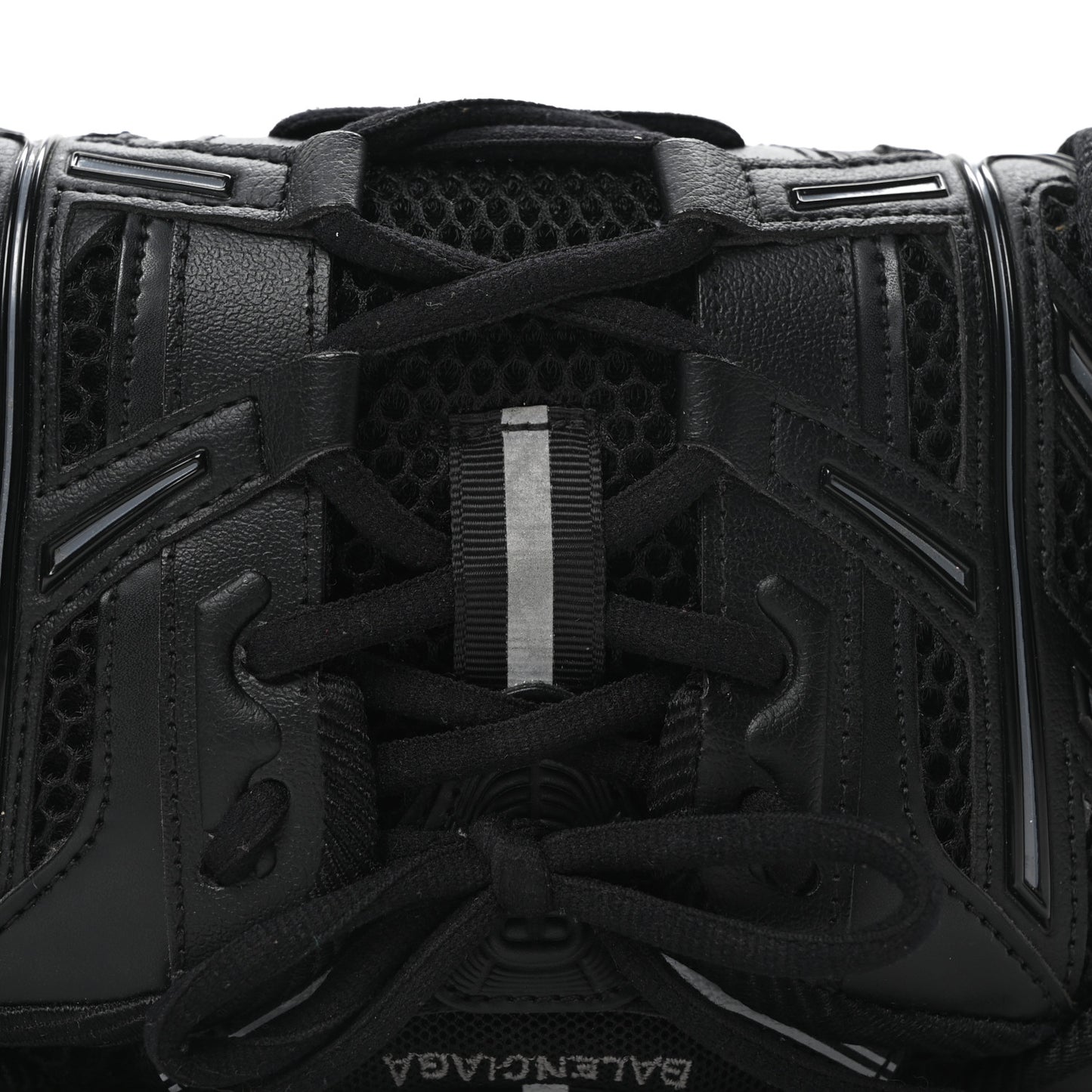 Faux Calfskin Fabric Sneakerhead Phone Crossbody Bag Black