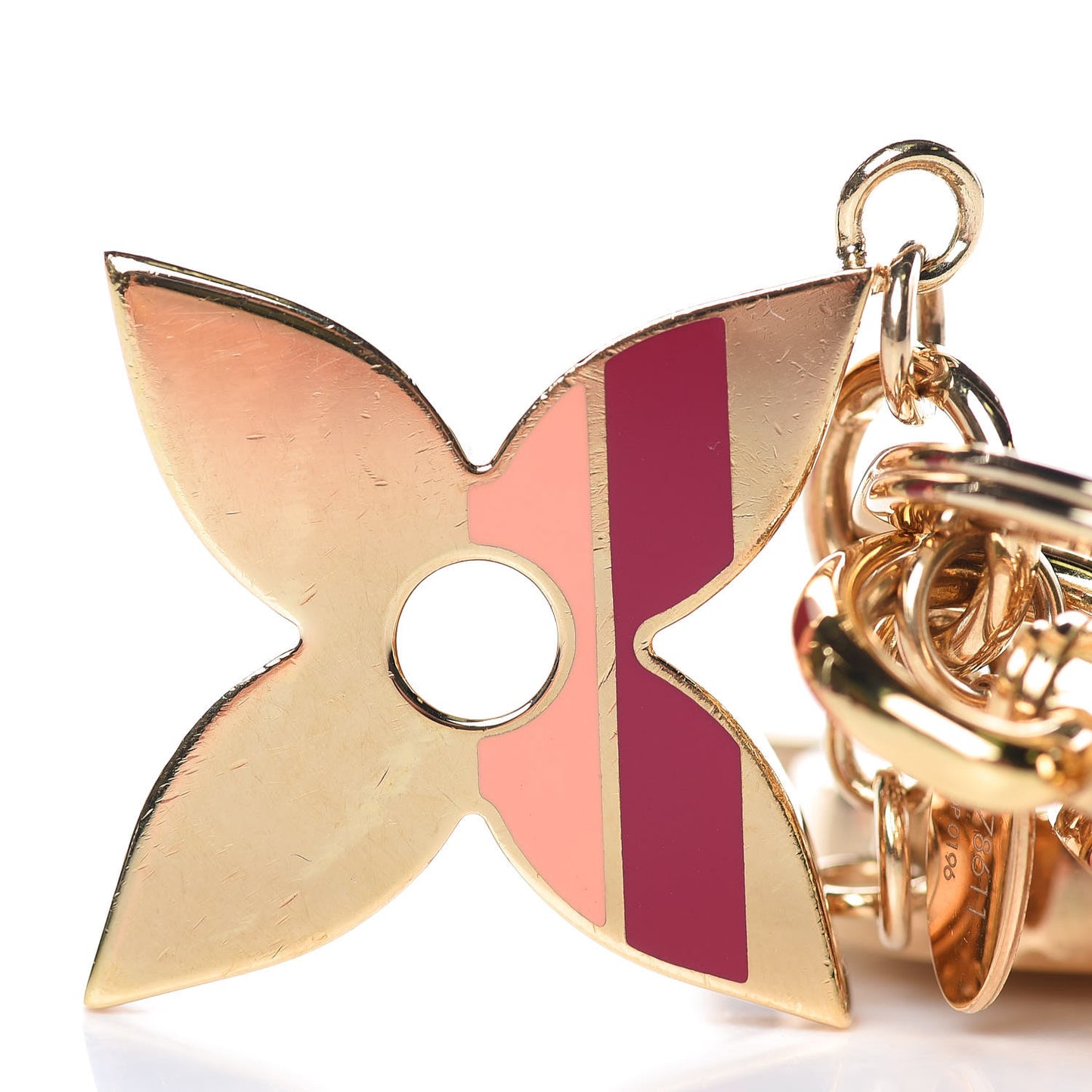 Stripes Flowers Bag Charm