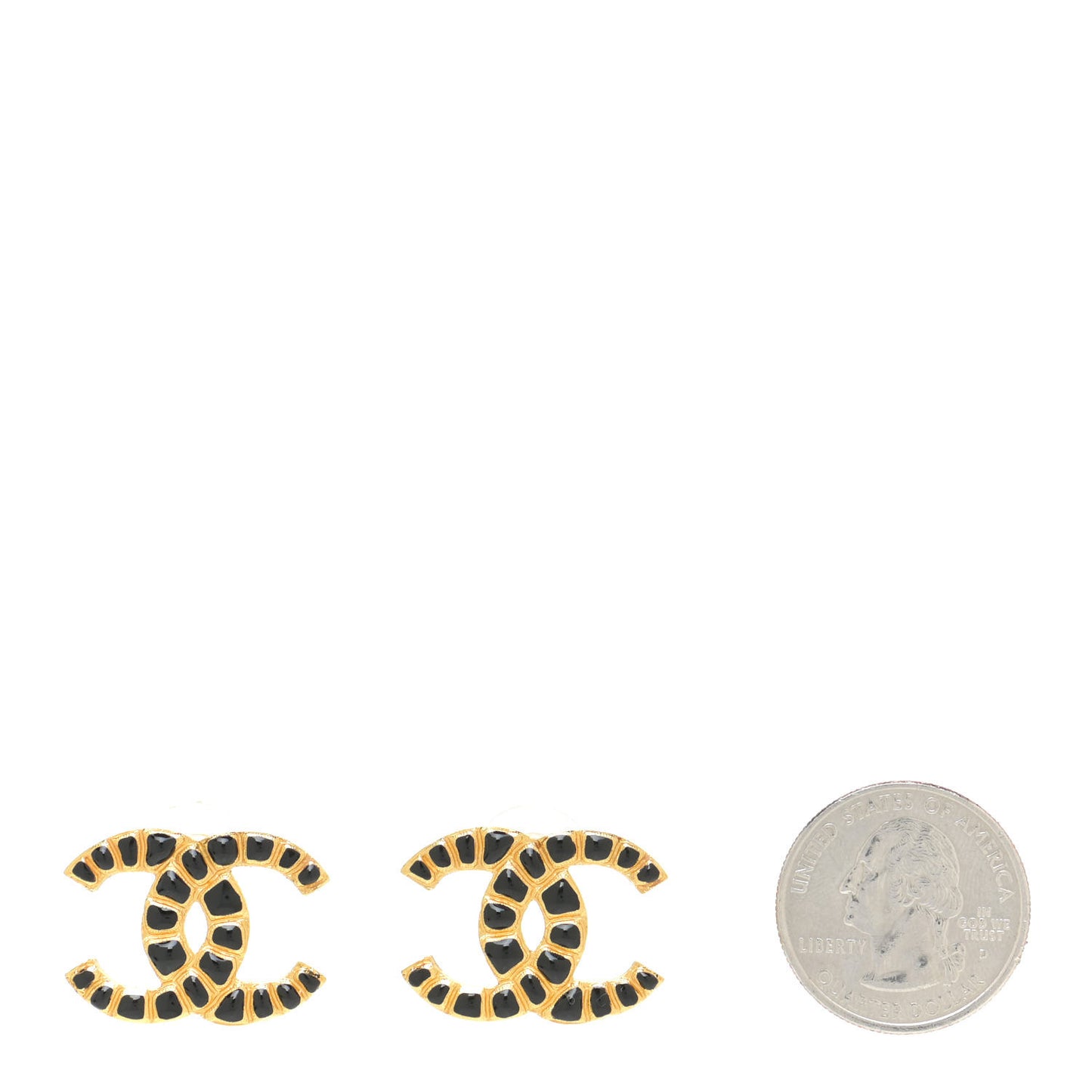 Resin Along The Nile CC Earrings Gold Black