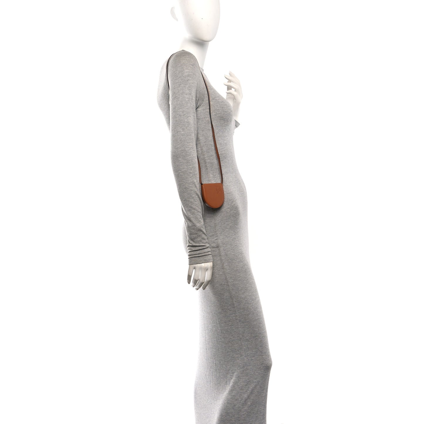 Soft Calfskin Mini Heel Pouch Tan