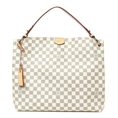 Louis Vuitton Damier Azur Graceful MM Rose Ballerine 1 of 9