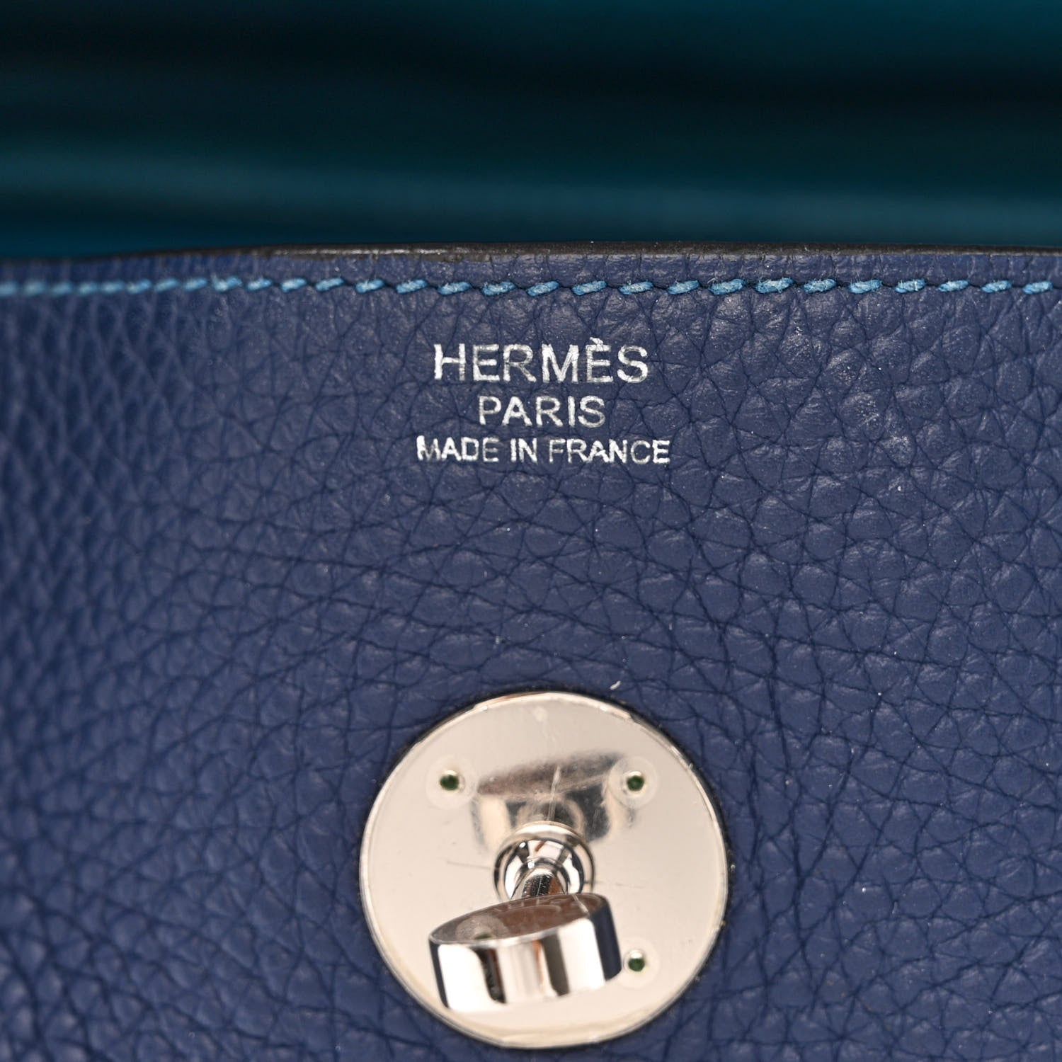 Hermes Taurillon Clemence Verso Lindy 30 Bleu Saphir Bleu Izmir 6 of 10