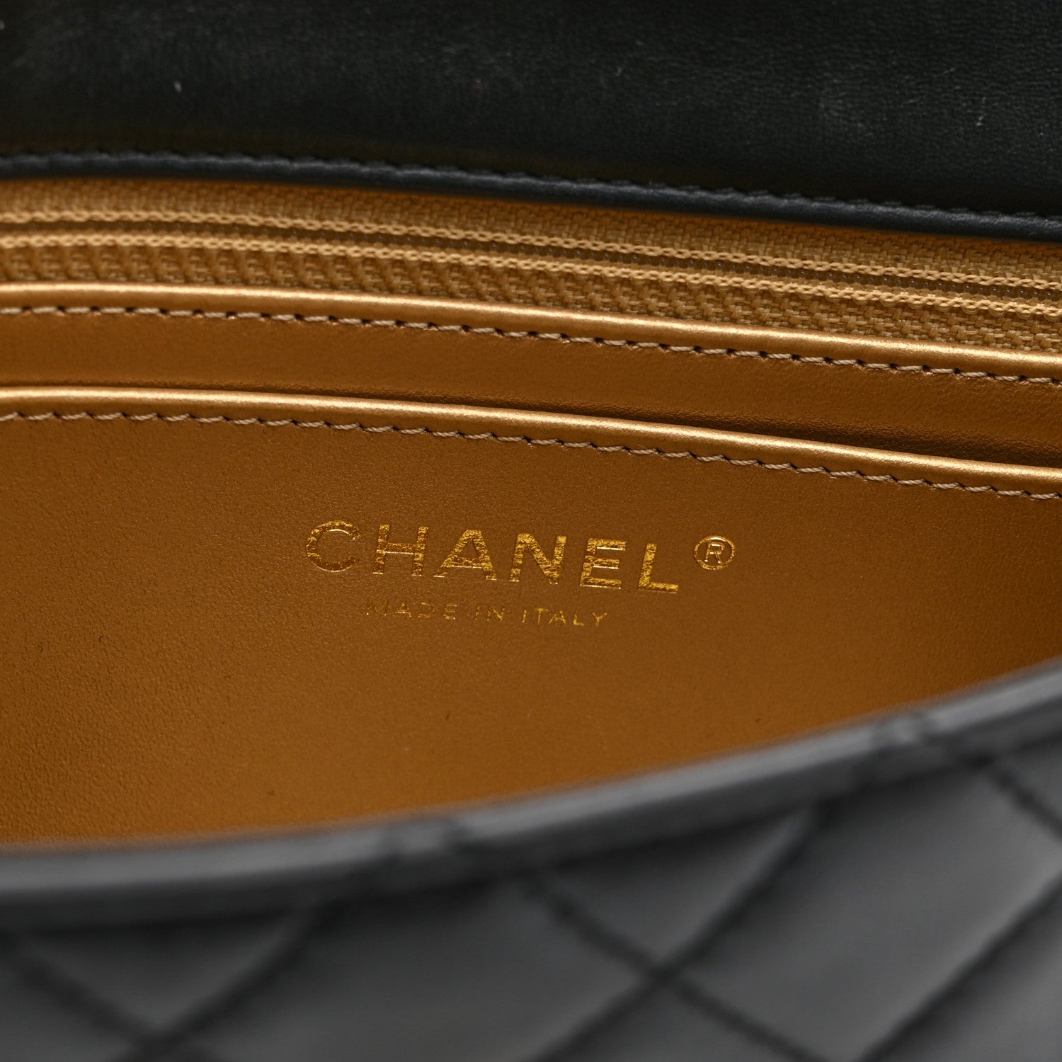 Chanel Lambskin Quilted Mini Rectangular Pearl Crush Flap Black