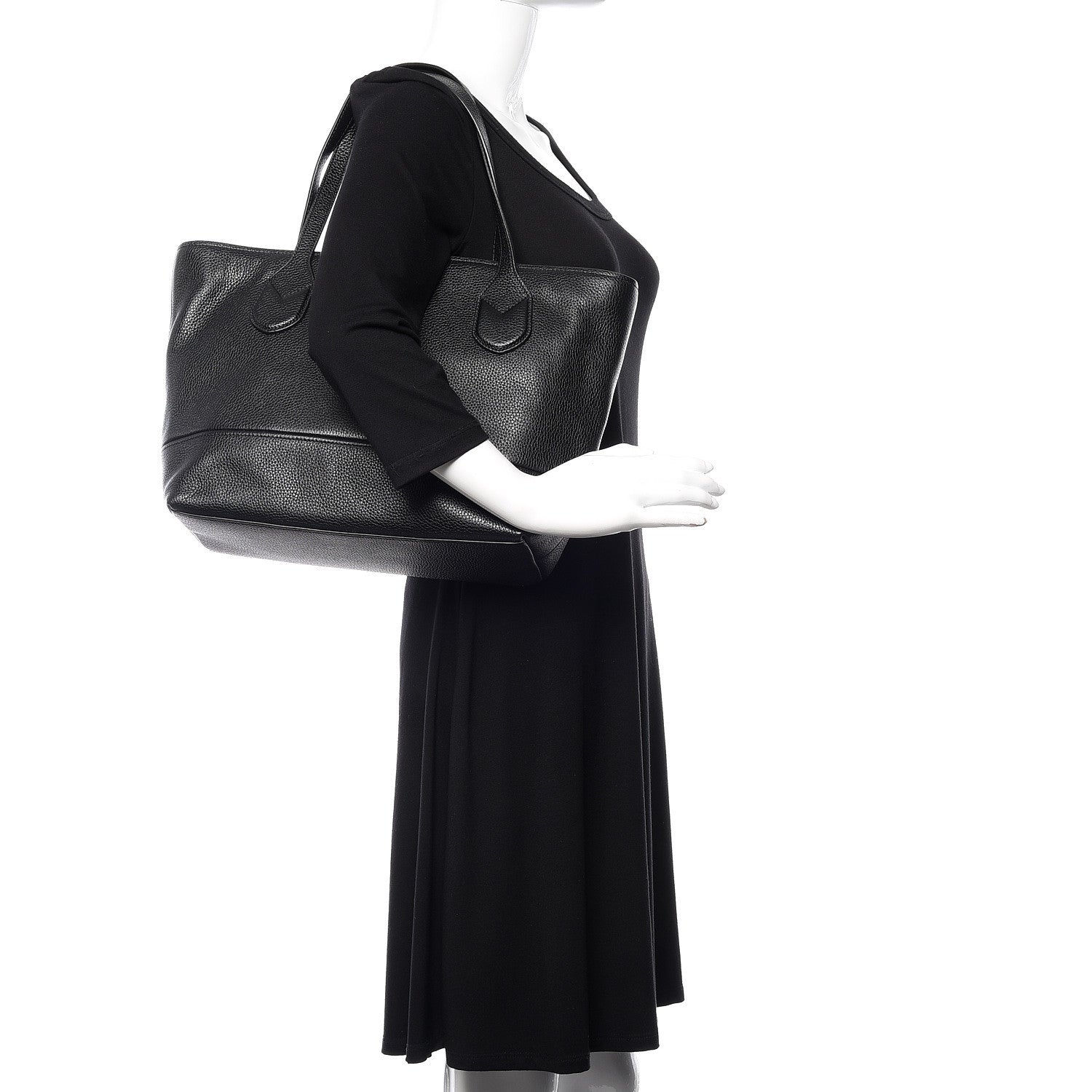 Marc Jacobs Pebbled Calfskin Shopping Tote Black 2 of 10