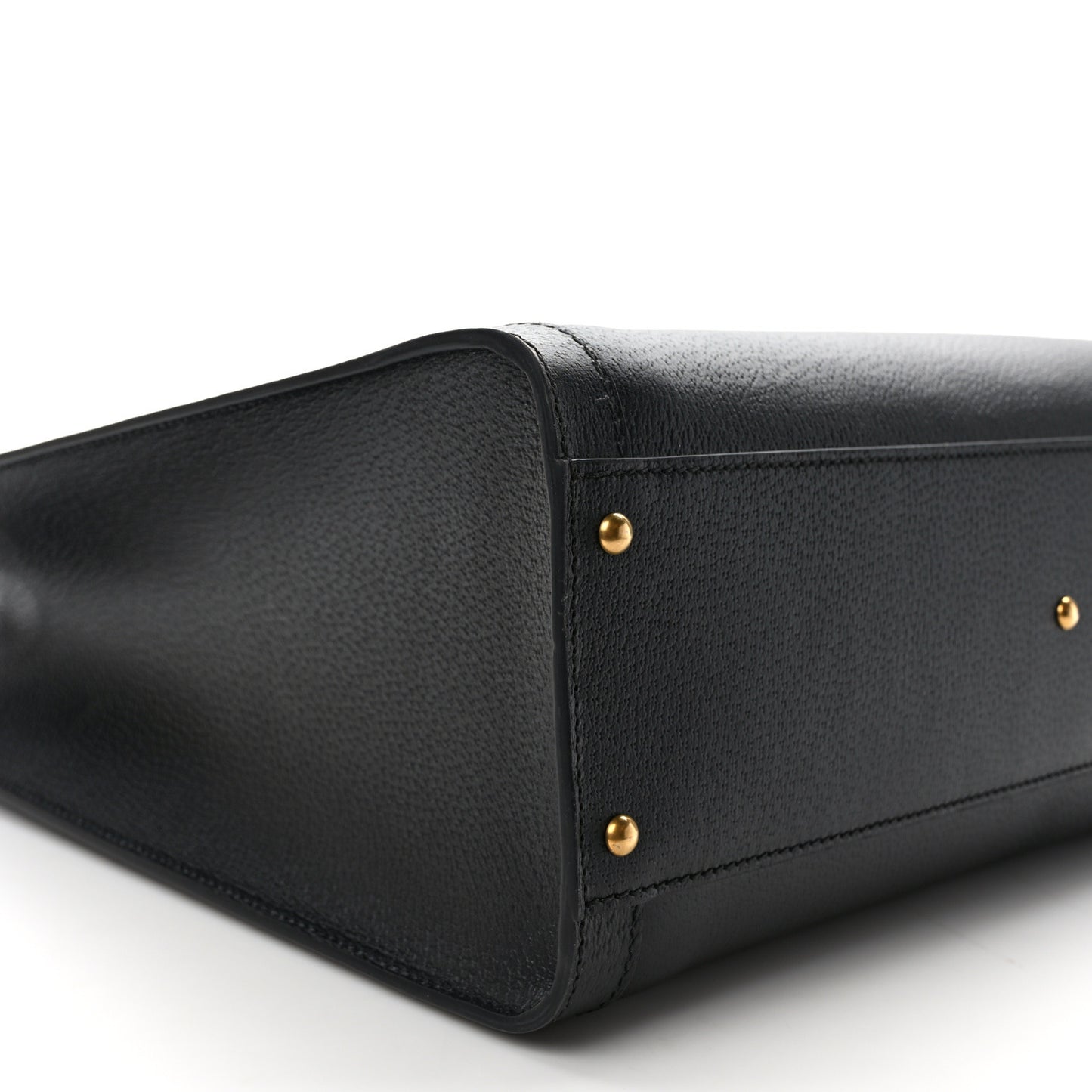 Wonka Grain Calfskin Large Diana Tote Bag Black