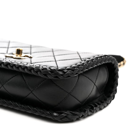 Chanel Lambskin Quilted Small Whipstitch Flap Bag Black 10 of 11