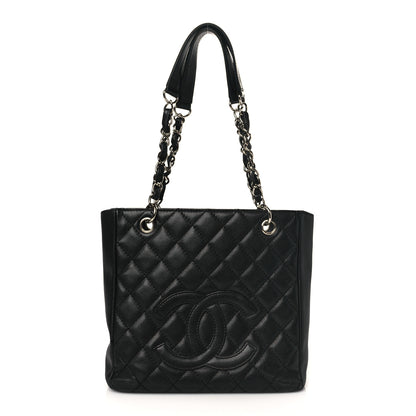 Chanel Caviar Quilted Petit Shopping Tote PST Black 1 of 10