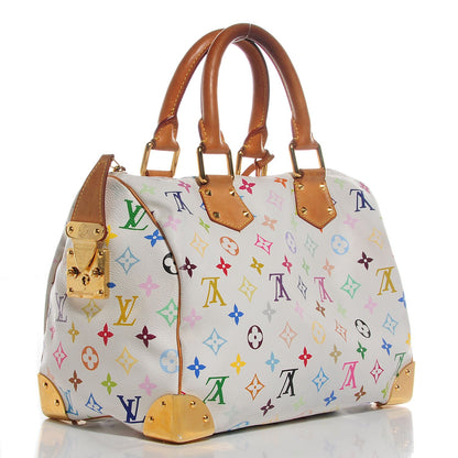 Louis Vuitton Monogram Multicolor Speedy 30 White 3 of 7