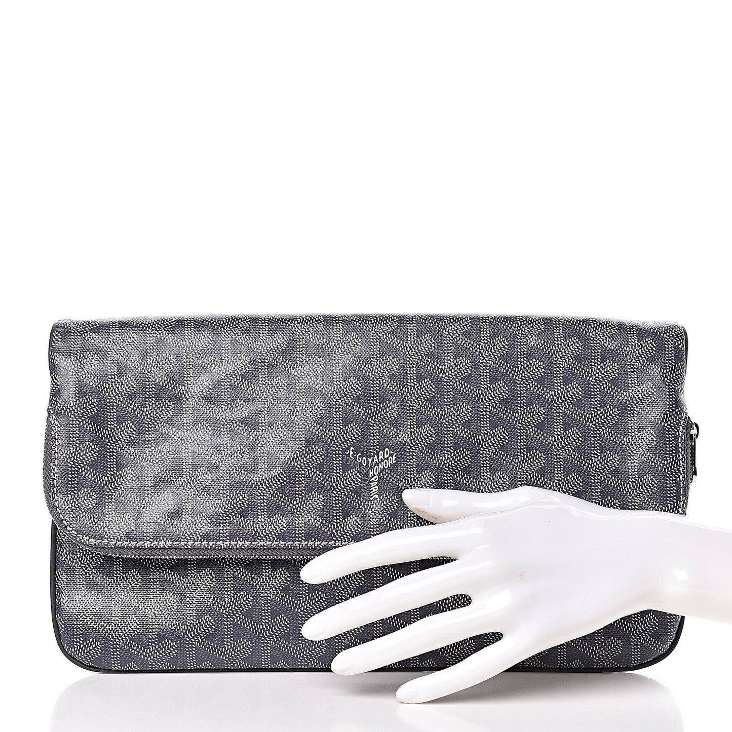 Goyardine Sainte Marie Soft Clutch Grey
