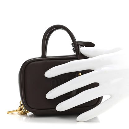 Miu Miu Calfskin Beau Micro Bag Briarwood 2 of 8
