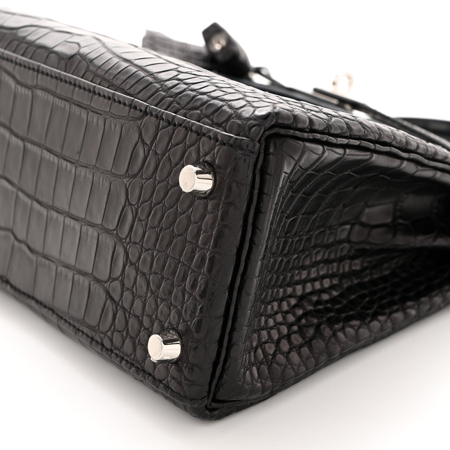 Matte Alligator Kelly Retourne 25 Black