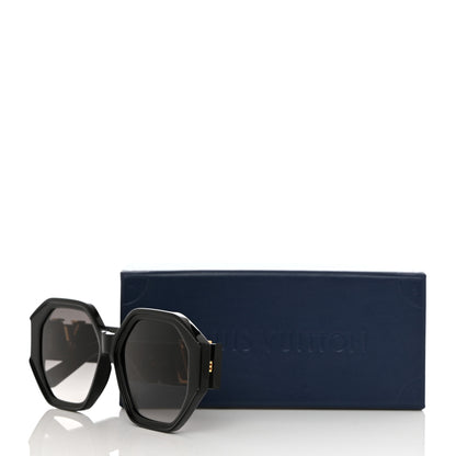 Louis Vuitton Acetate LV Icon Round Sunglasses Z1728W Black 7 of 7
