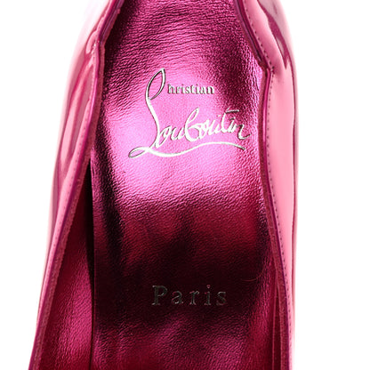 Christian Louboutin Metallic Patent Psychic Hot Chick Pumps 37 Fuxia 6 of 7