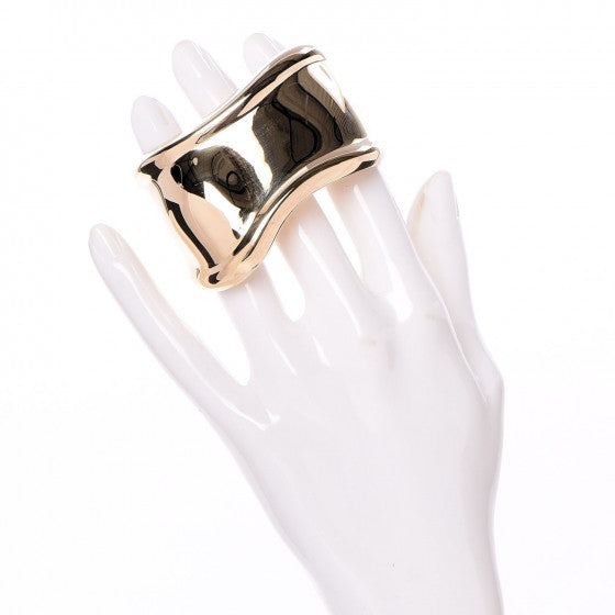 Tiffany 18K Yellow Gold Medium Right Wrist Bone Cuff Bracelet 2 of 5