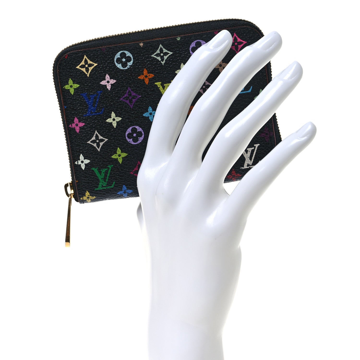 Louis Vuitton Monogram Multicolor Zippy Coin Purse Black Grenade 2 of 8