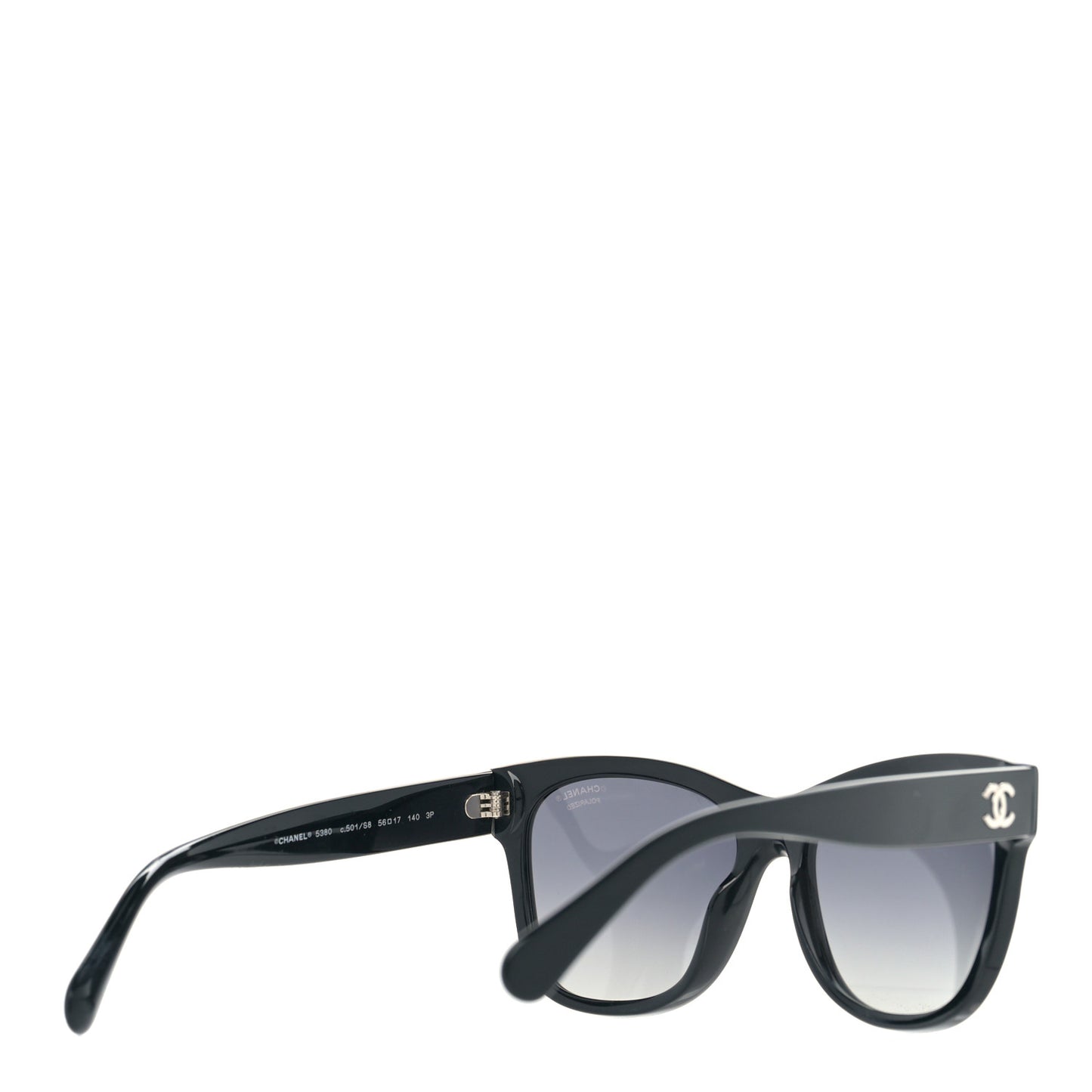 Acetate Polarized Square CC Sunglasses 5380 Black