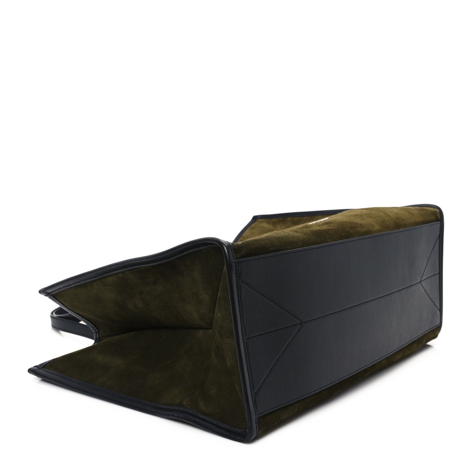 Alexander McQueen Suede T-Bar Chain Tote Military Black 4 of 10