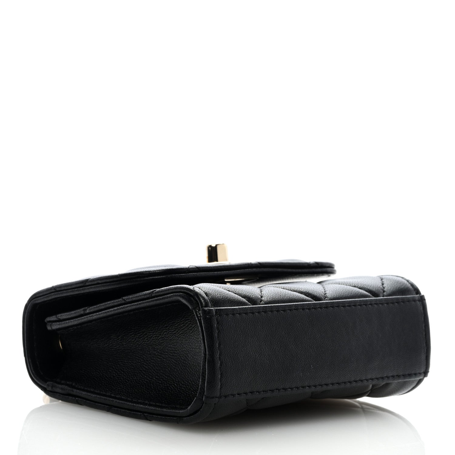 Chanel Lambskin Quilted Mini Trendy CC Clutch With Chain Black 4 of 10