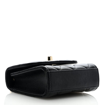 Chanel Lambskin Quilted Mini Trendy CC Clutch With Chain Black 4 of 10