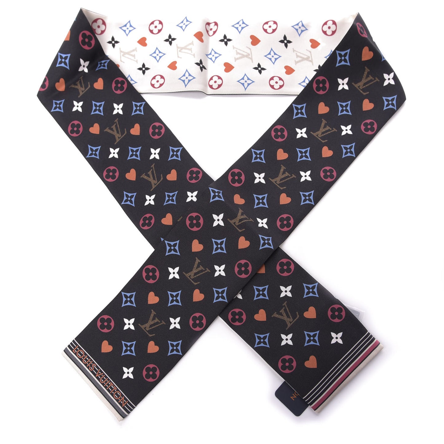 Silk Game On Bandeau Black White
