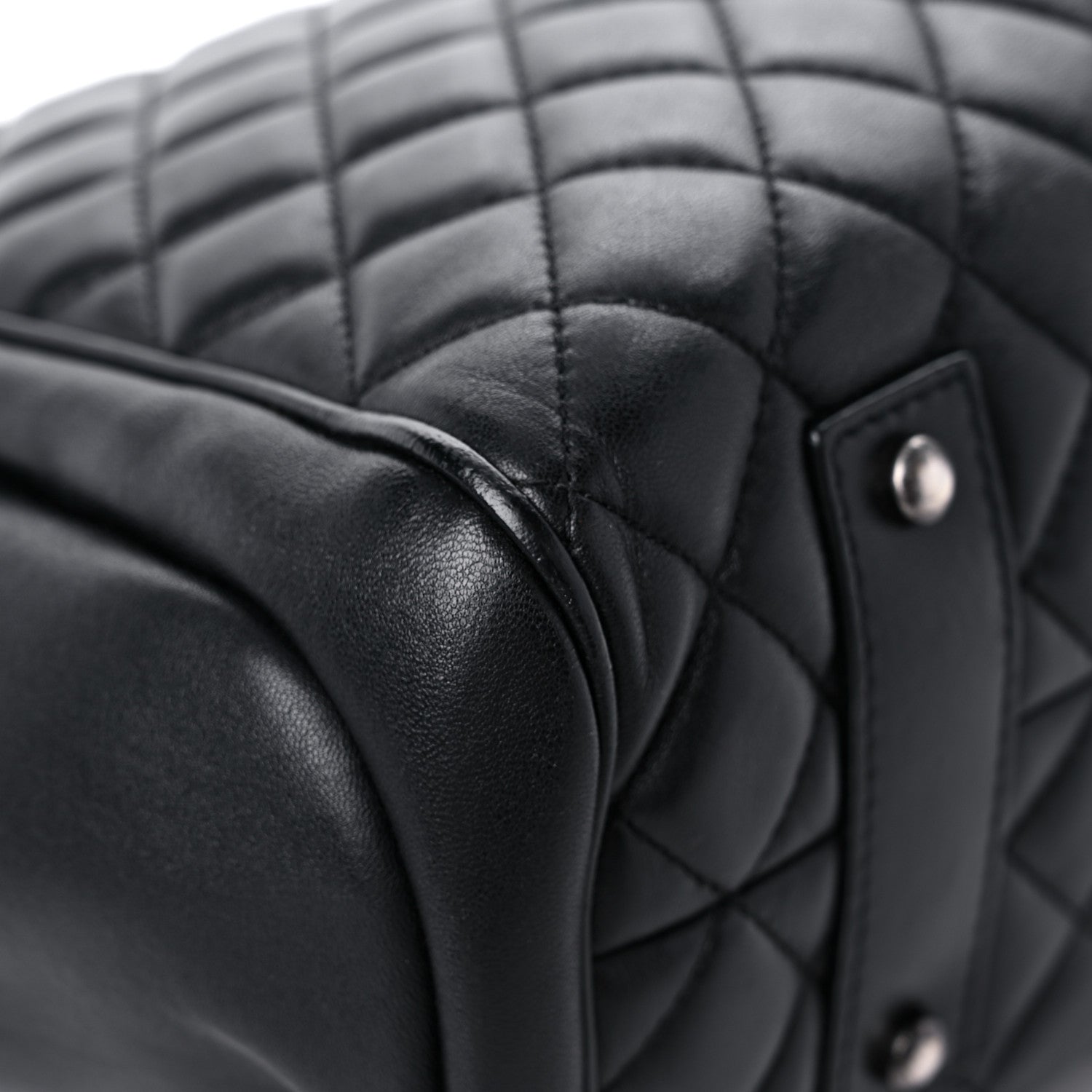 Chanel Lambskin Quilted Shopping Tote Black 8 of 14