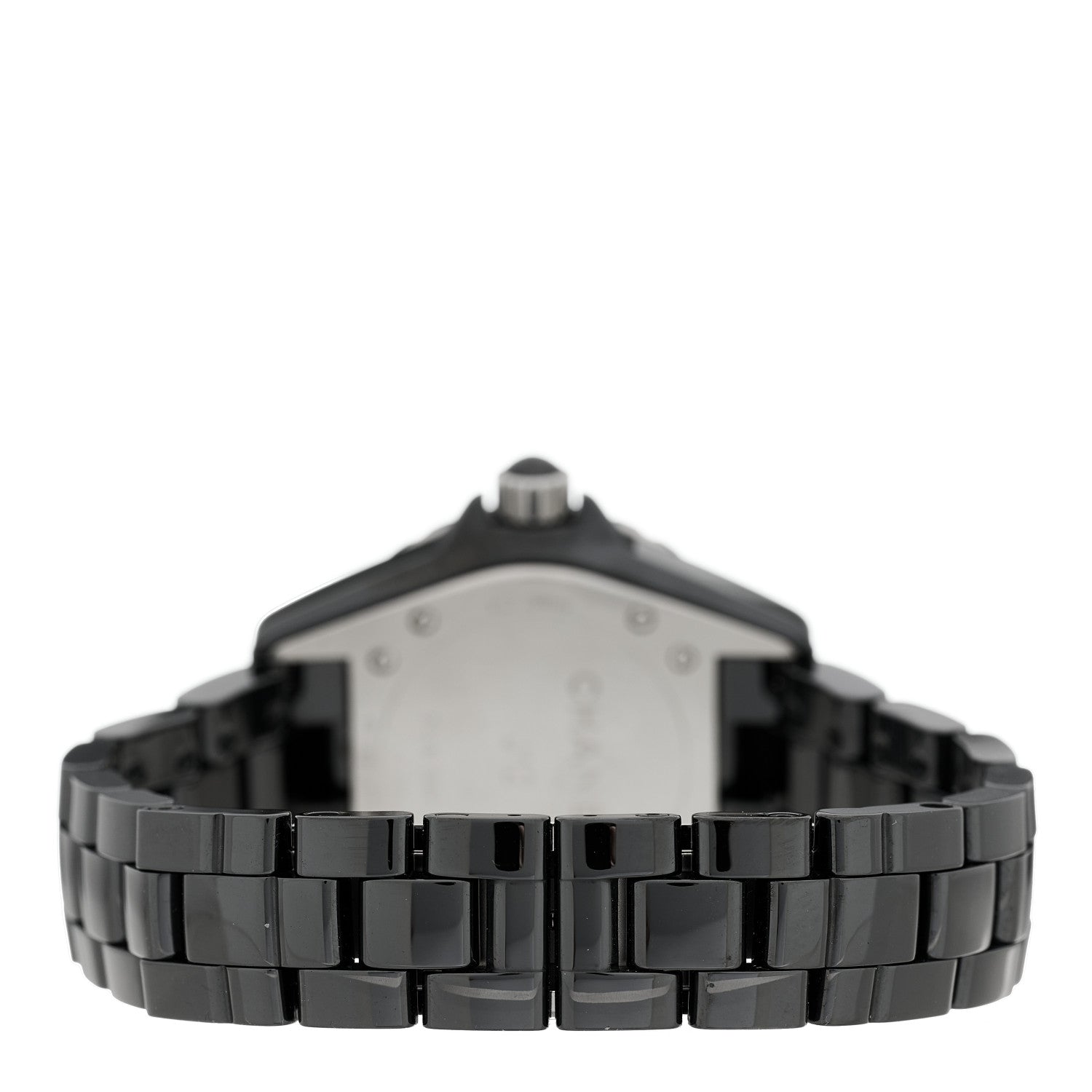 Chanel Stainless Steel Ceramic Diamond 33mm J12 Quartz Watch Black 3 of 4