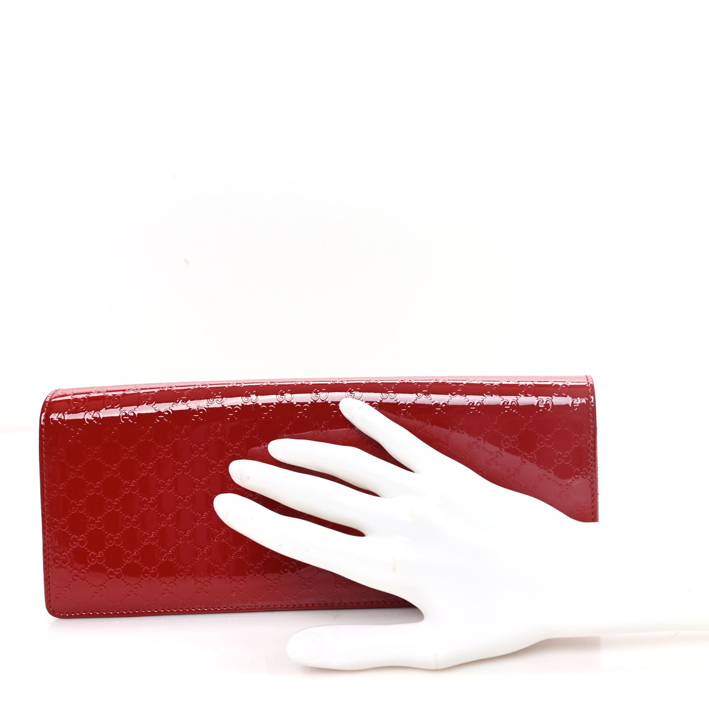 Patent Microguccissima Small Broadway Clutch Red