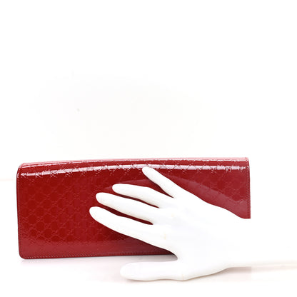 Gucci Patent Microguccissima Small Broadway Clutch Red 2 of 7