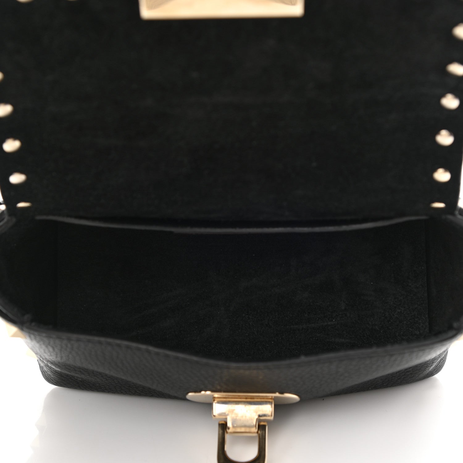 Valentino Garavani Pebbled Calfskin Mini Rockstud Crossbody Bag Black 5 of 11