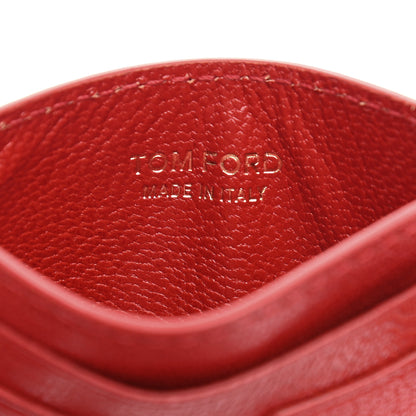 Tom Ford Grained Calfskin Card Holder Red 6 of 6